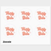 Sticker Rond Thrifty Babe Retro (Feuille)