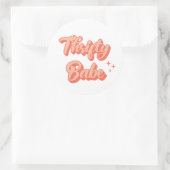 Sticker Rond Thrifty Babe Retro (Sac)