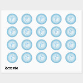 Sticker Rond Throat Chakra - Bleu clair (Feuille)
