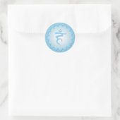 Sticker Rond Throat Chakra - Bleu clair (Sac)