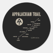 Sticker Rond Thruh Hiker  (Devant)