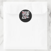 Sticker Rond Thug Life Dragon (Sac)