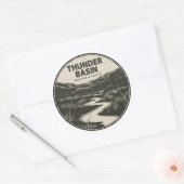 Sticker Rond Thunder Basin National Grassland Wyoming Stream (Enveloppe)