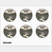 Sticker Rond Thunder Basin National Grassland Wyoming Stream (Feuille)