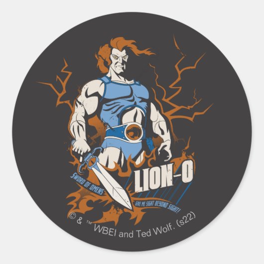 Sticker Rond ThunderCats | Lion-O Graphique électrique (Devant)