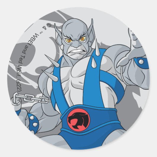 Sticker Rond ThunderCats | Panthro Character Graphic (Devant)