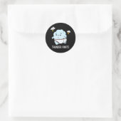 Sticker Rond Thunderpants Funny Cloud Météo Pun Dark BG (Sac)