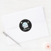 Sticker Rond Thunderpants Funny Cloud Météo Pun Dark BG (Enveloppe)