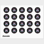 Sticker Rond Thyroid Cancer Awareness Boss Fight Survivor Gamer (Feuille)