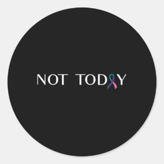 Sticker Rond Thyroid Cancer Lutter contre le cancer Ruban
