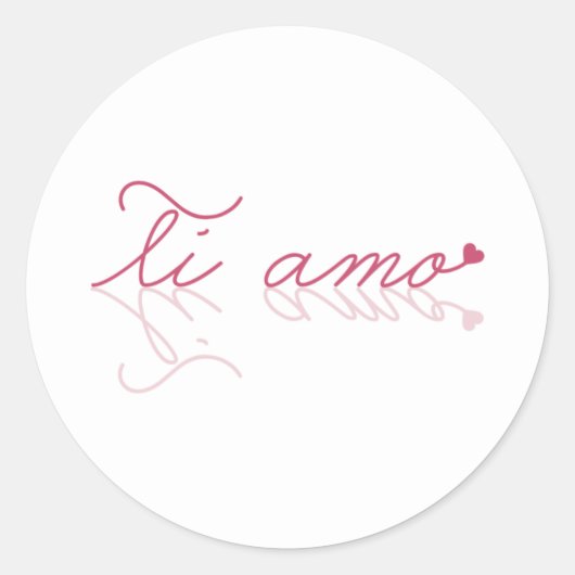 Sticker Rond Ti amo (Devant)