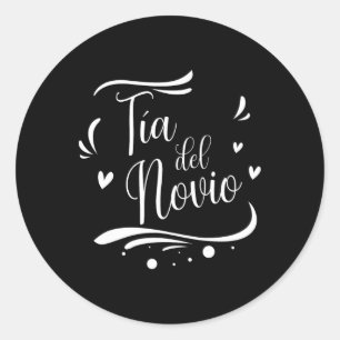 Sticker Rond Tia Del Novio Tante Espagnole Du Mariage Groom