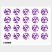 STICKER ROND TIARE (PURPLE) (Feuille)