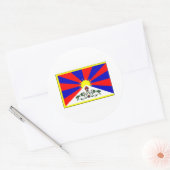 Sticker Rond Tibet FLAG International (Enveloppe)
