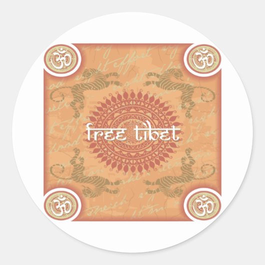 Sticker Rond Tibet libre (Devant)