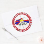 Sticker Rond tibet libre (Enveloppe)