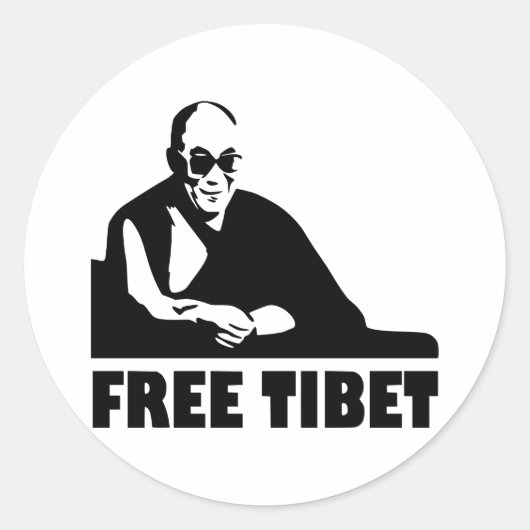 Sticker Rond Tibet libre (Devant)