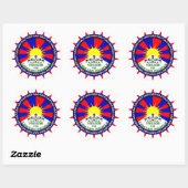 Sticker Rond tibet libre (Feuille)