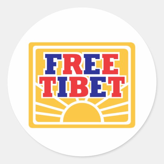 Sticker Rond Tibet libre (Devant)