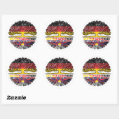 Sticker Rond Tibet Tibetisch Deutsch Deutschland Baum Wurzel (Feuille)