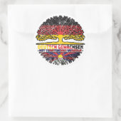 Sticker Rond Tibet Tibetisch Deutsch Deutschland Baum Wurzel (Sac)