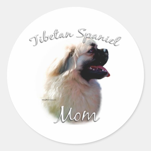 Sticker Rond Tibétain Espagnol Maman 2 (Devant)