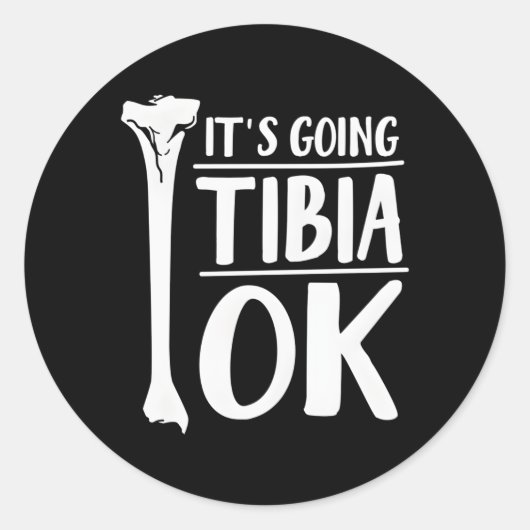 Sticker Rond Tibia Ok Hu Bone Anatomie (Devant)
