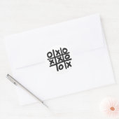 Sticker Rond Tic Tac Toe (Enveloppe)