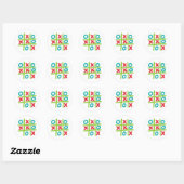 Sticker Rond Tic-tac-toe Noughts et croix (Feuille)