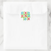 Sticker Rond Tic-tac-toe Noughts et croix (Sac)