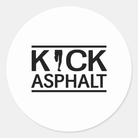 Sticker Rond Tick Asphalt (Devant)