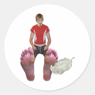 Sticker Rond Ticker Mes pieds aussi