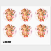 STICKER ROND TICKERS AVEC CHERUB (Feuille)