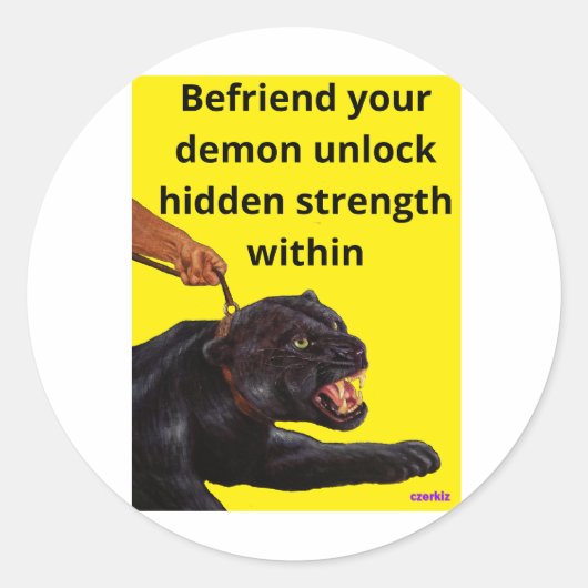 Sticker Rond Tickers Wild Demon (Devant)