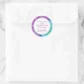 Sticker Rond Tie Dye Anniversaire Fête Merci Favoriser (Sac)