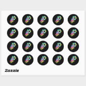 Sticker Rond Tie Dye Coloré Soccer Ll  (Feuille)