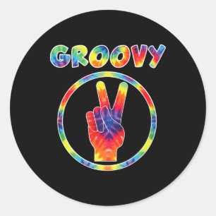 Sticker Rond Tie Dye des années 70 super - Tee Vintage pour Ret