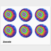 Sticker Rond Tie Dye Fireball (Feuille)
