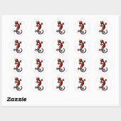 Sticker Rond Tie Dye Gecko Lizard (Feuille)
