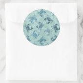 Sticker Rond Tie Dye Motif De Crabes (Sac)