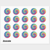 Sticker Rond Tie Dye One (Feuille)