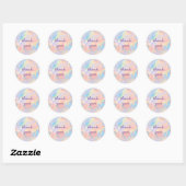 Sticker Rond Tie Dye Rainbow (Feuille)
