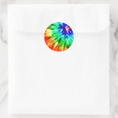 Sticker Rond Tie Dye rencontre l'aquarelle (Sac)