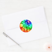 Sticker Rond Tie Dye rencontre l'aquarelle (Enveloppe)