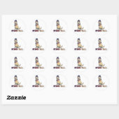 STICKER ROND TIENS-TOI DEBOUT (Feuille)