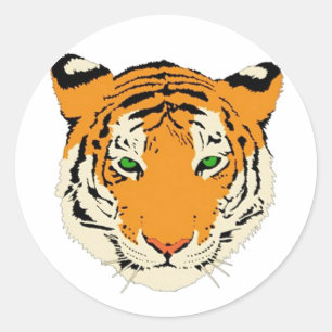 Sticker Rond Tiger