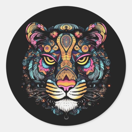Sticker Rond Tiger (Devant)