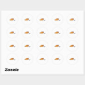 Sticker Rond Tiger chat avec souris (Feuille)
