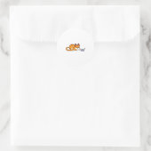 Sticker Rond Tiger chat avec souris (Sac)