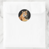 Sticker Rond Tiger Closeup (Sac)